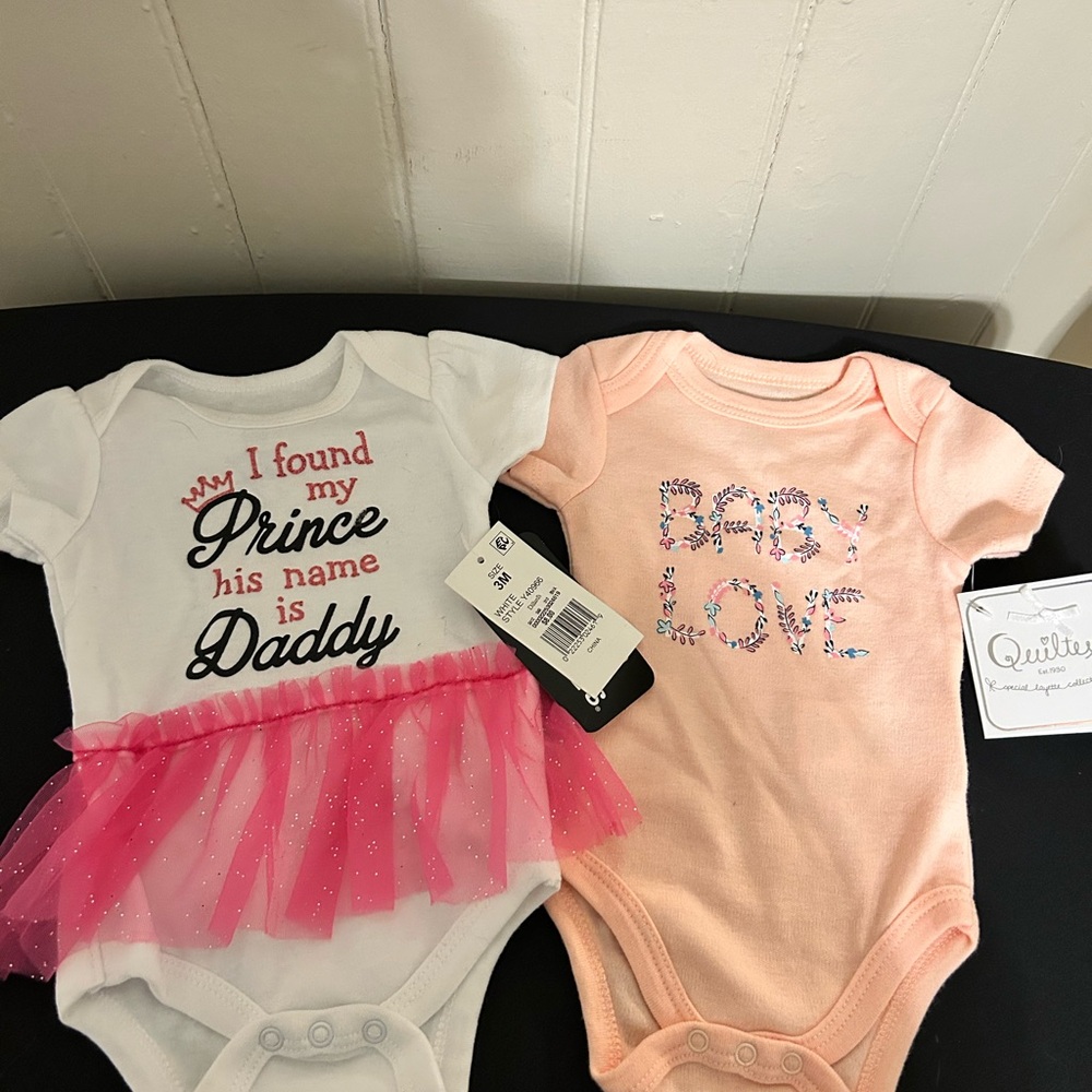 2 Pc Bundle/Quiltex Baby Bodysuit 3/6 Months/Baby Starters Bodysuit-3 Months/NWT